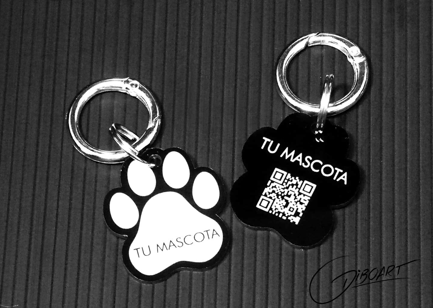 placas para mascotas con QR en Pereira, placa huella